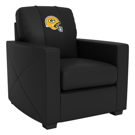 Dreamseat Silver Club Chair with Green Bay Packers Helmet Logo XZ7759002CHCDBK-PSNFL20057